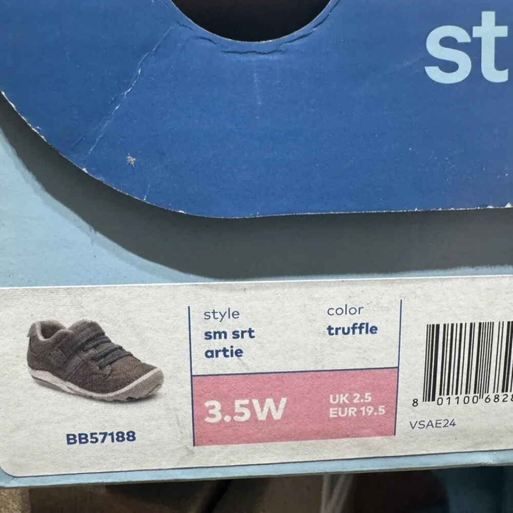Stride Rite Soft Motion Artie Sneaker Size 3.5 Wide Toddler